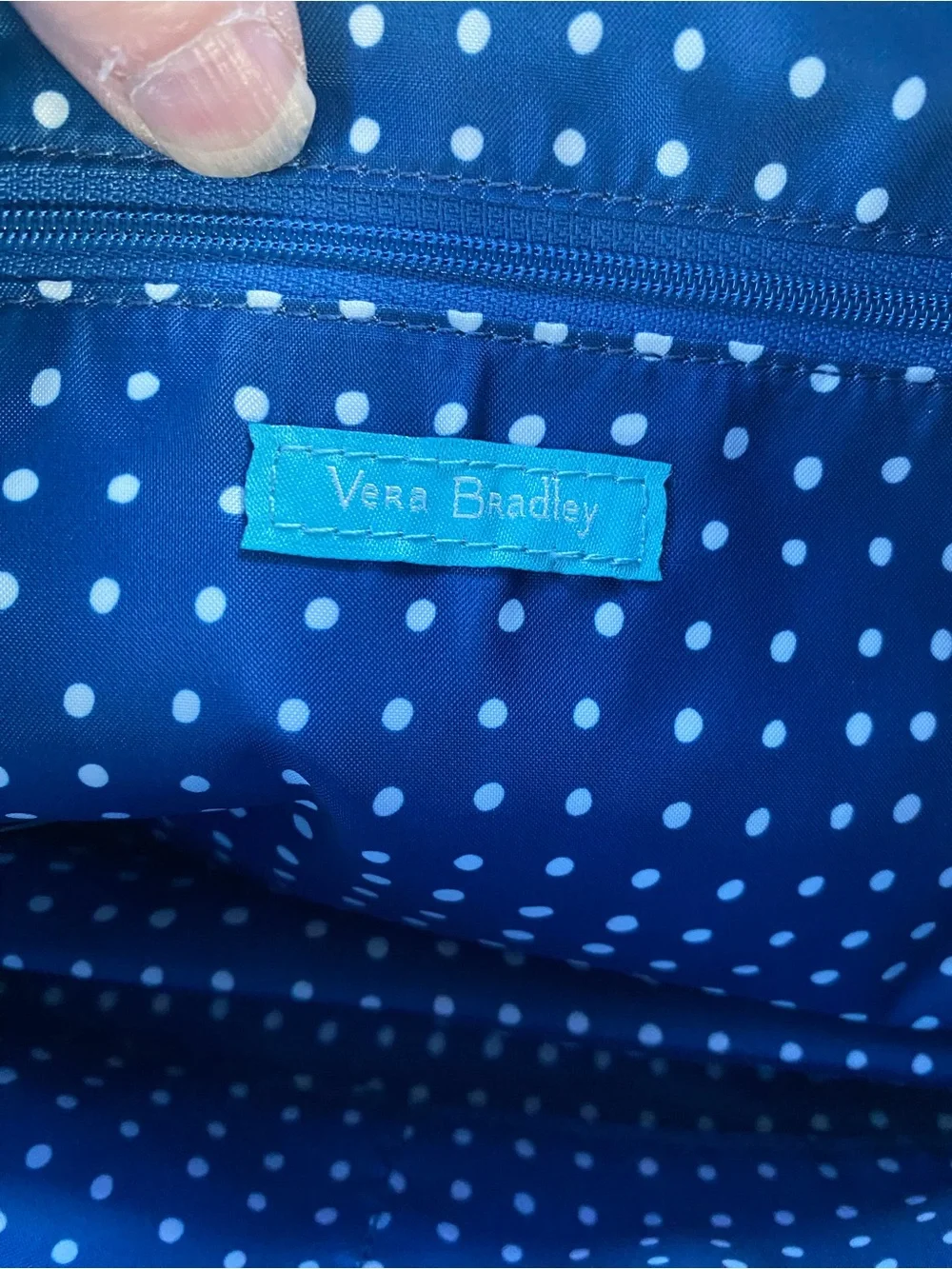 NWT! Vera Bradley CARSON NORTH SOUTH Tote Bag Daisy Dot Paisley Light Blue